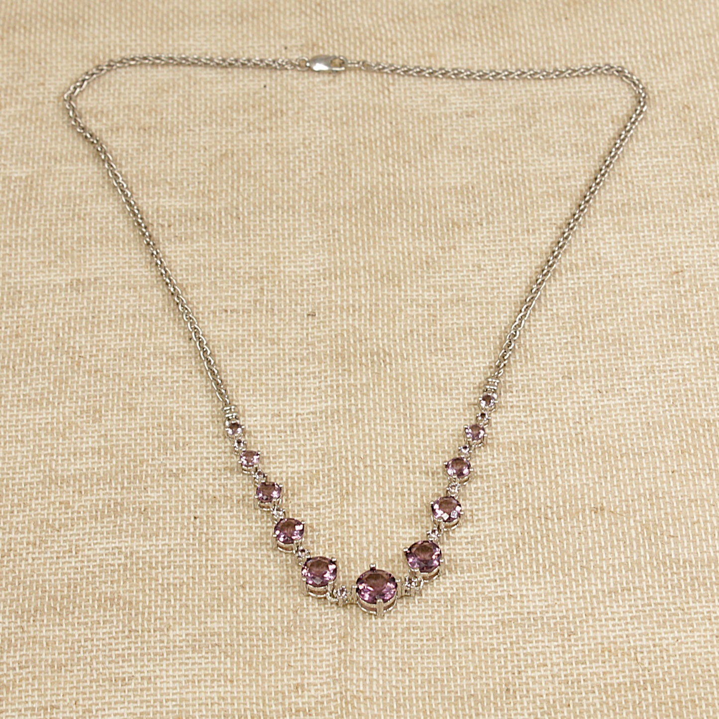 Silver Amethyst Necklet Necklace