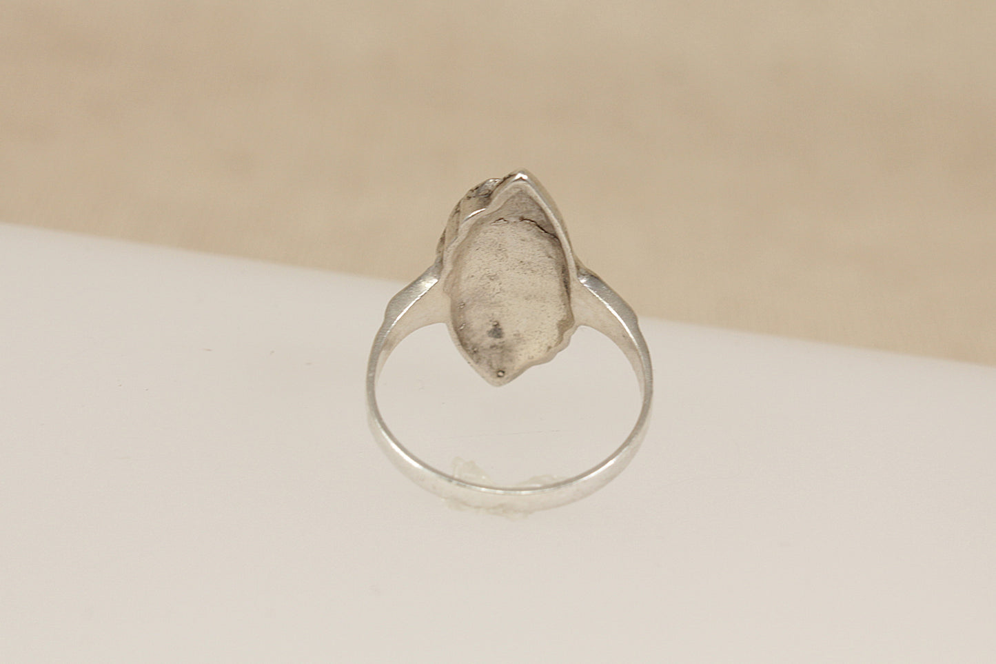 Art Deco Silver and Marcasite Navette Ring