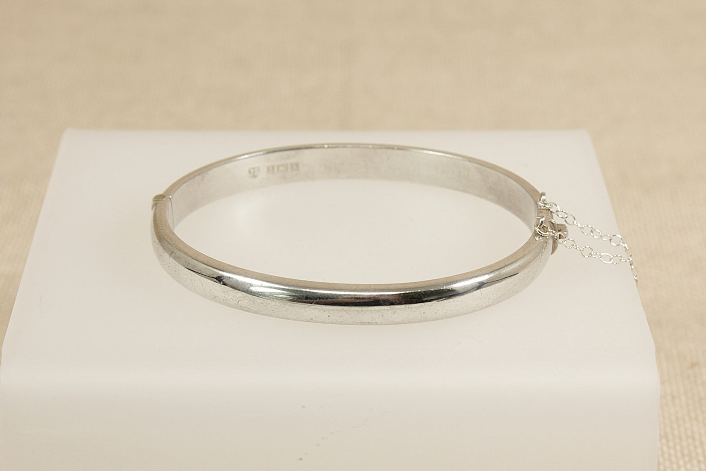 Vintage Silver Hinged Bangle