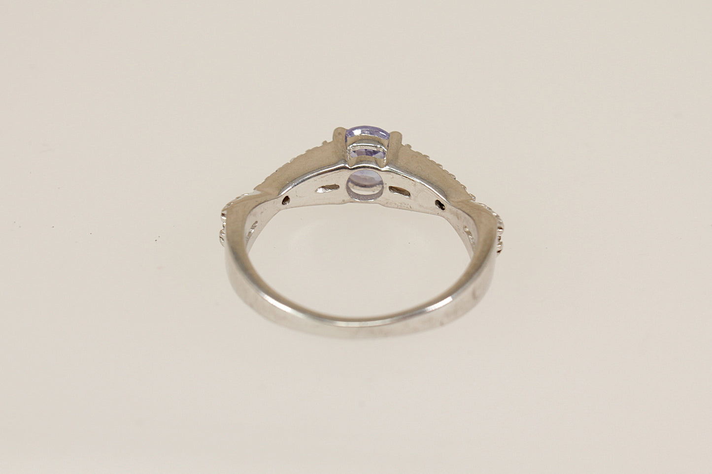 Silver Blue Iolite Solitaire Ring