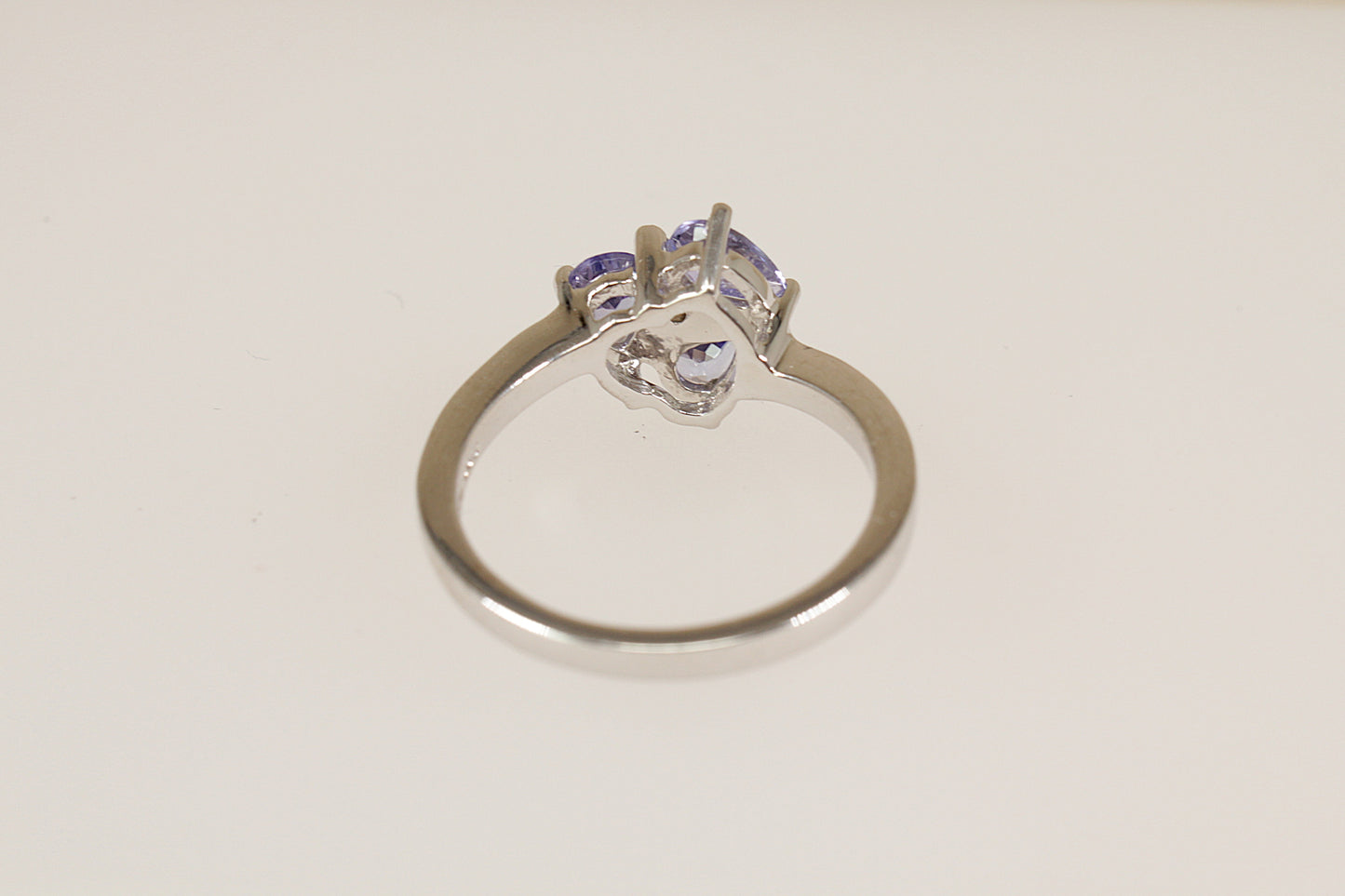 Silver and Blue Iolite Trilogy Ring