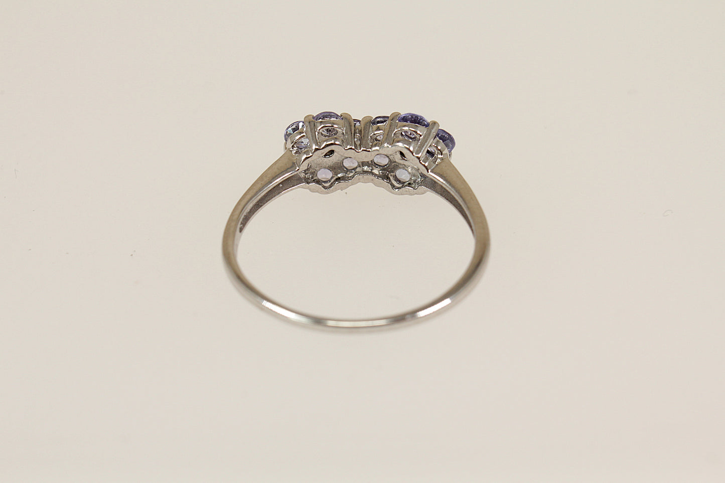 Silver, Blue Iolite and Diamond ‘Daisy’ Duo Ring