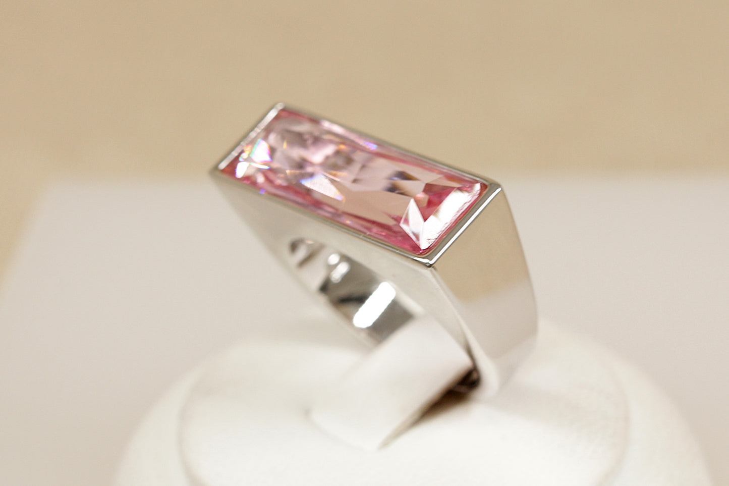 Swarovski Pink Crystal Statement Ring