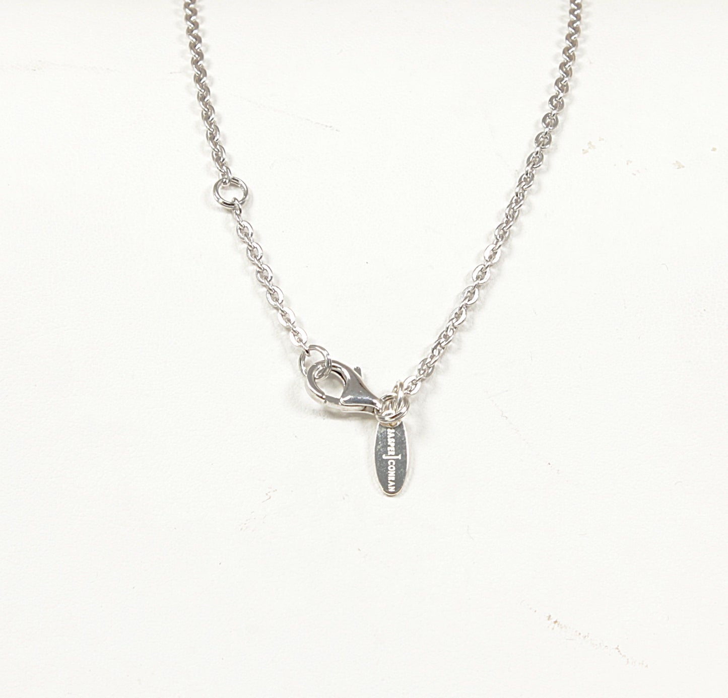 Silver White Crystal Necklace by Jasper Conran