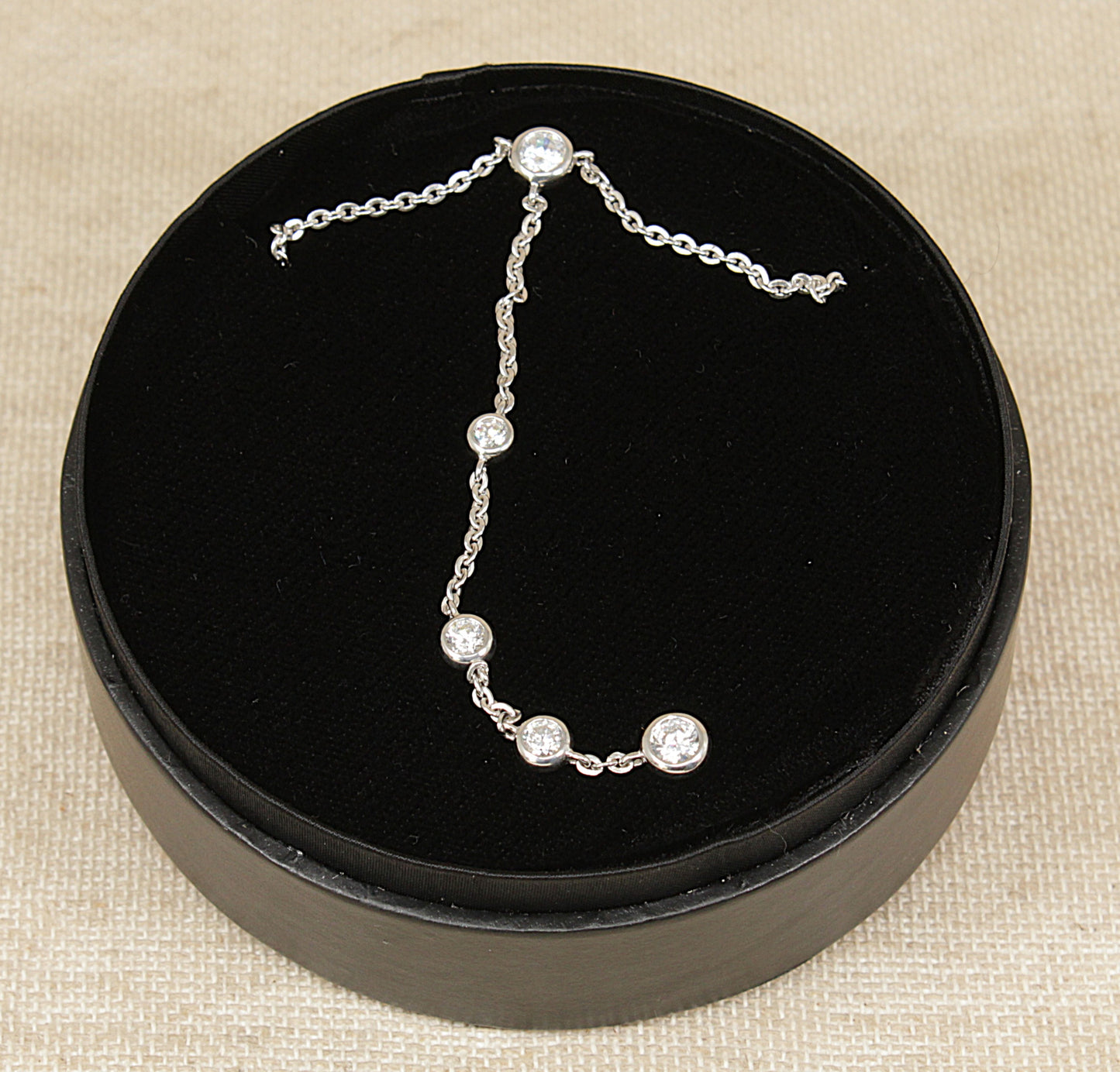 Silver White Crystal Necklace by Jasper Conran