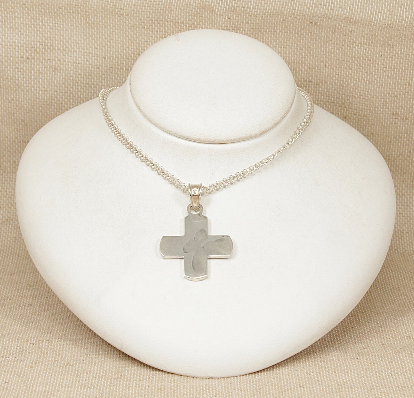 Silver Cross Pendant and Chain Necklace