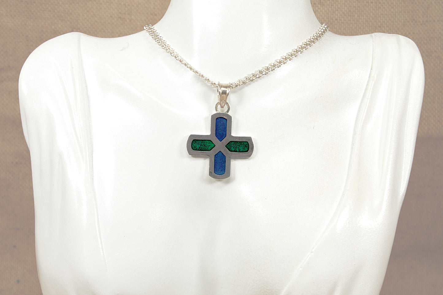 Silver Cross Pendant and Chain Necklace