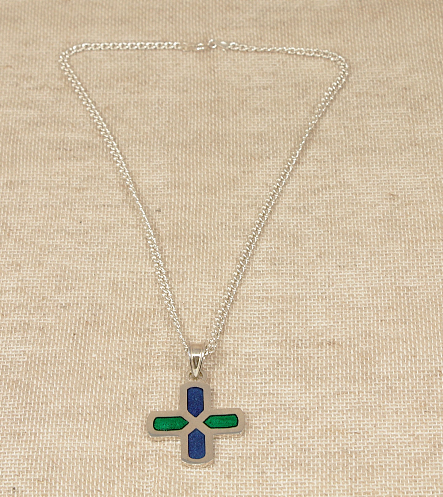 Silver Cross Pendant and Chain Necklace
