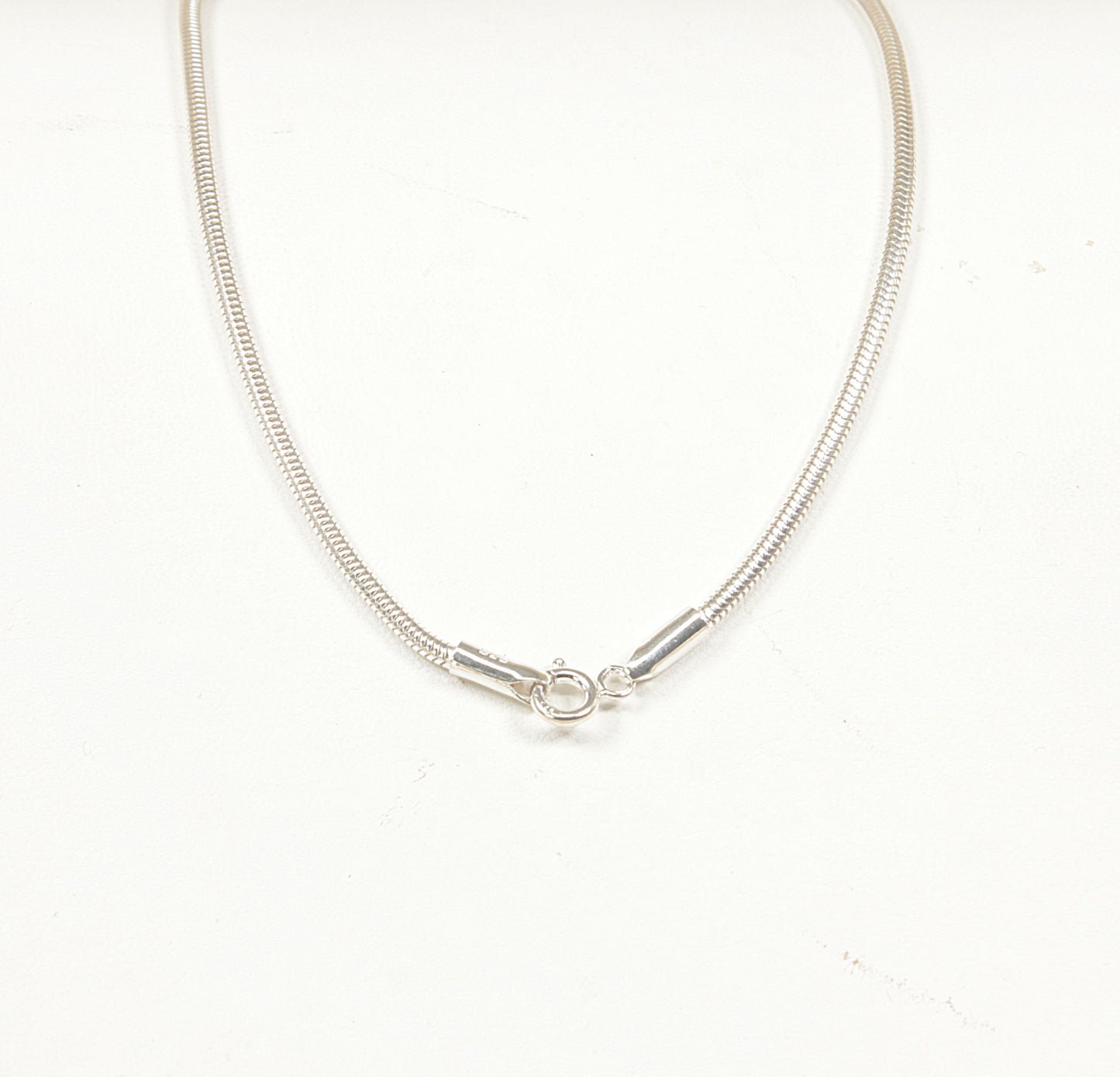 Silver Sapphire ‘Brutalist’ Style Pendant and Chain Necklace