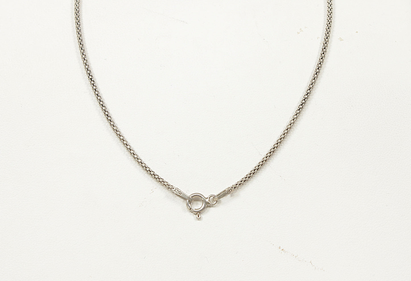 Silver, Ruby ‘Brutalist Style Pendant and Chain Necklace