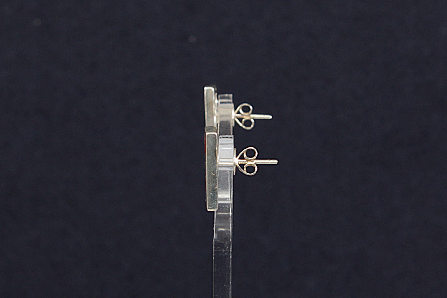 Silver Red Poppy Designer Earrings by JR Fox