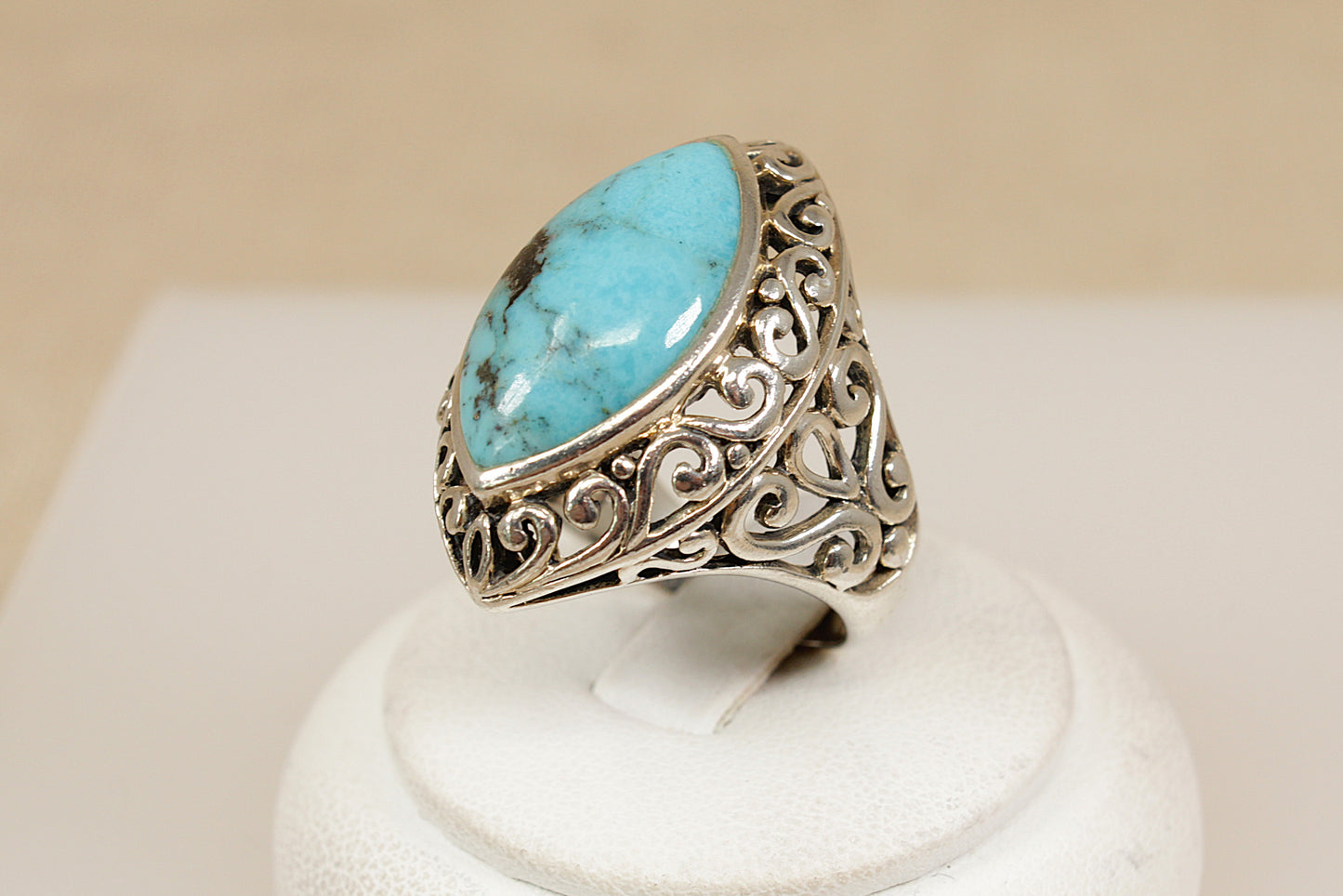 Silver Turquoise Statement Ring