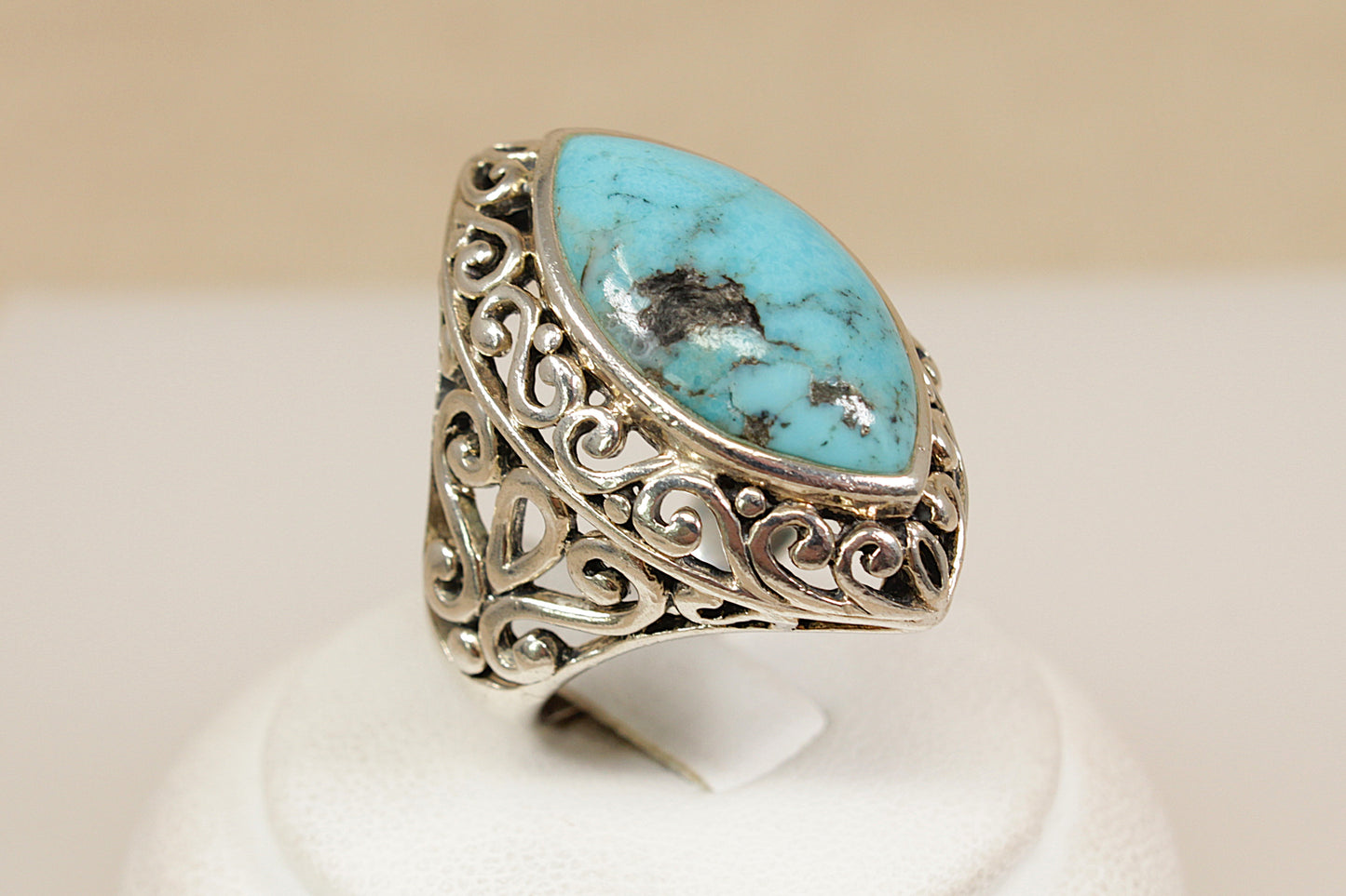 Silver Turquoise Statement Ring
