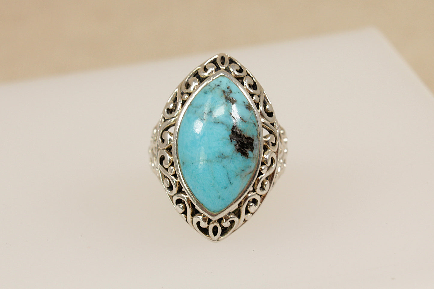 Silver Turquoise Statement Ring