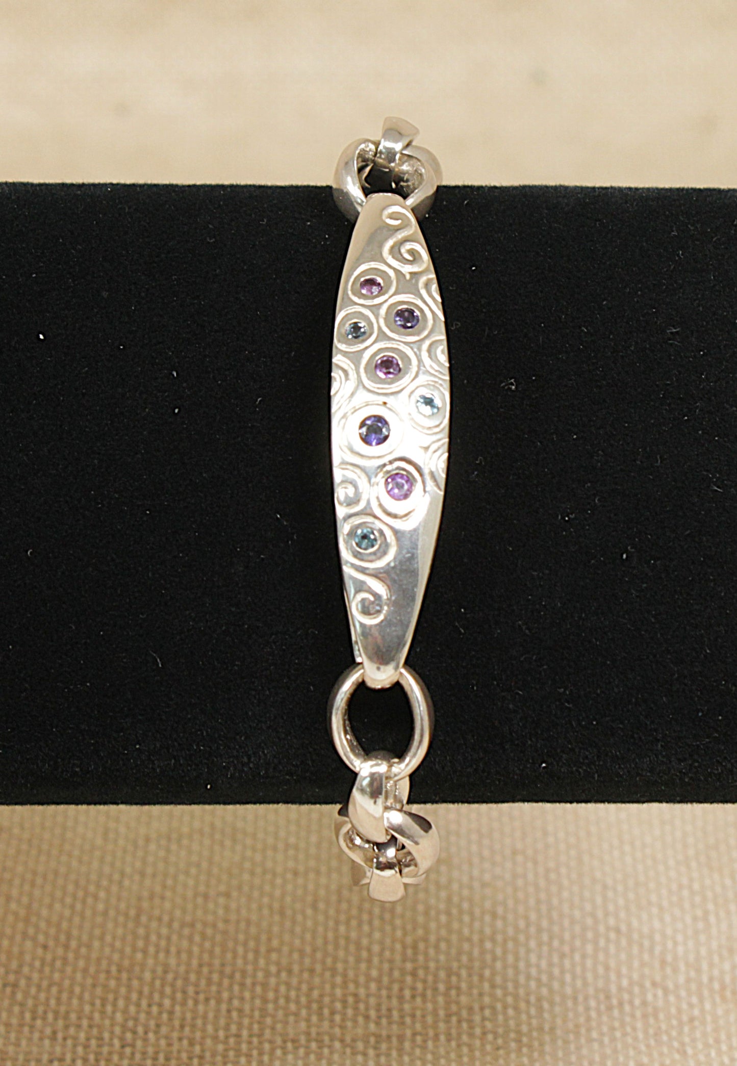 Silver Multi Gemstone Bracelet