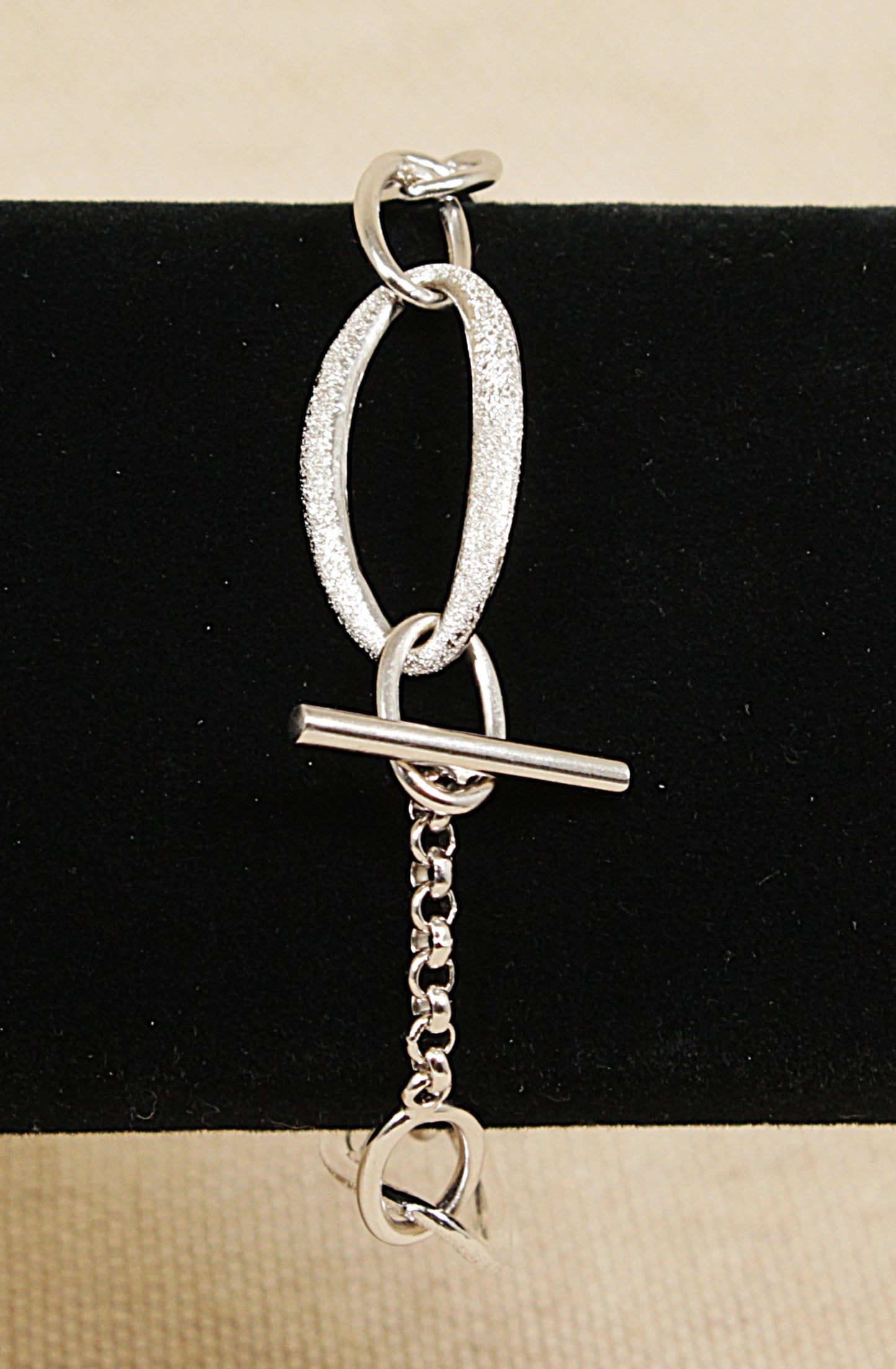 Silver Italian Designer Link Bracelet