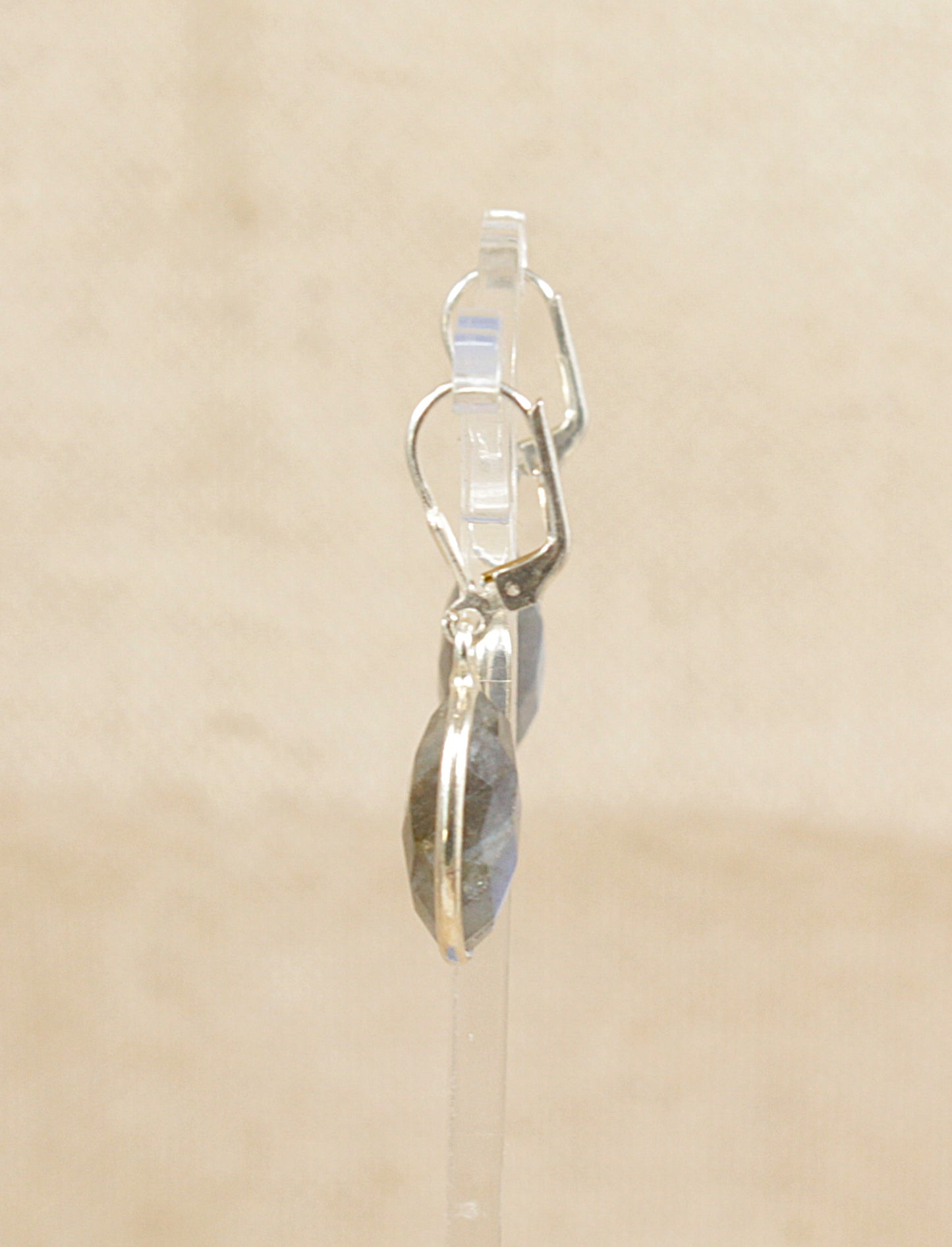 Silver Labradorite Pendant and Earring Set