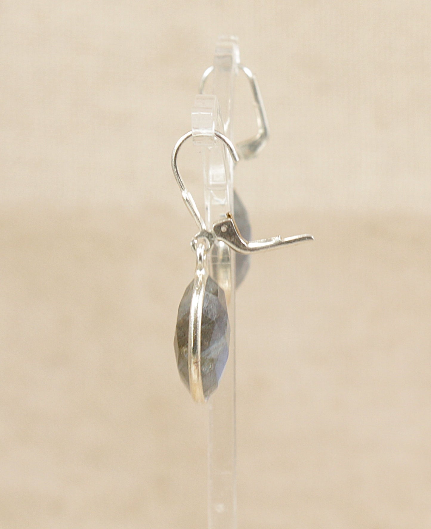 Silver Labradorite Pendant and Earring Set