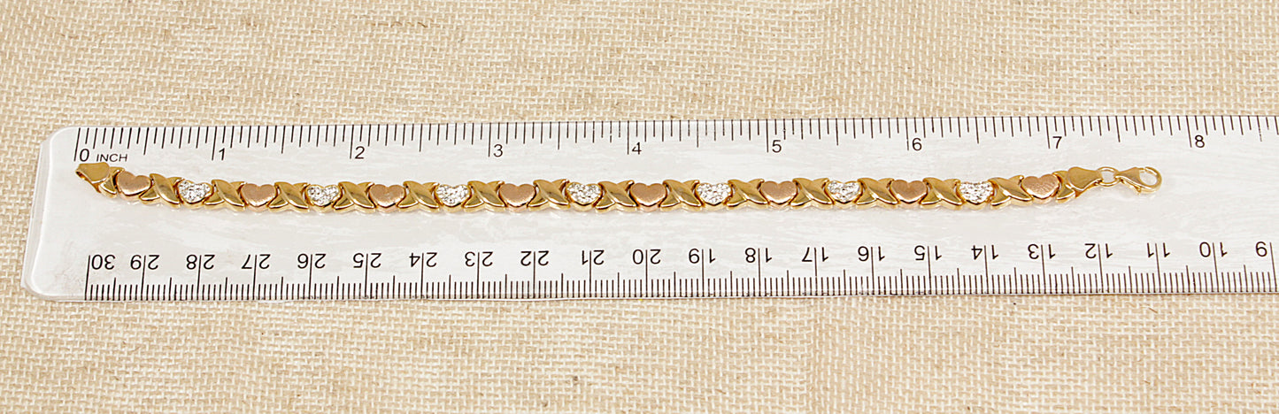 Silver Heart Design Bracelet