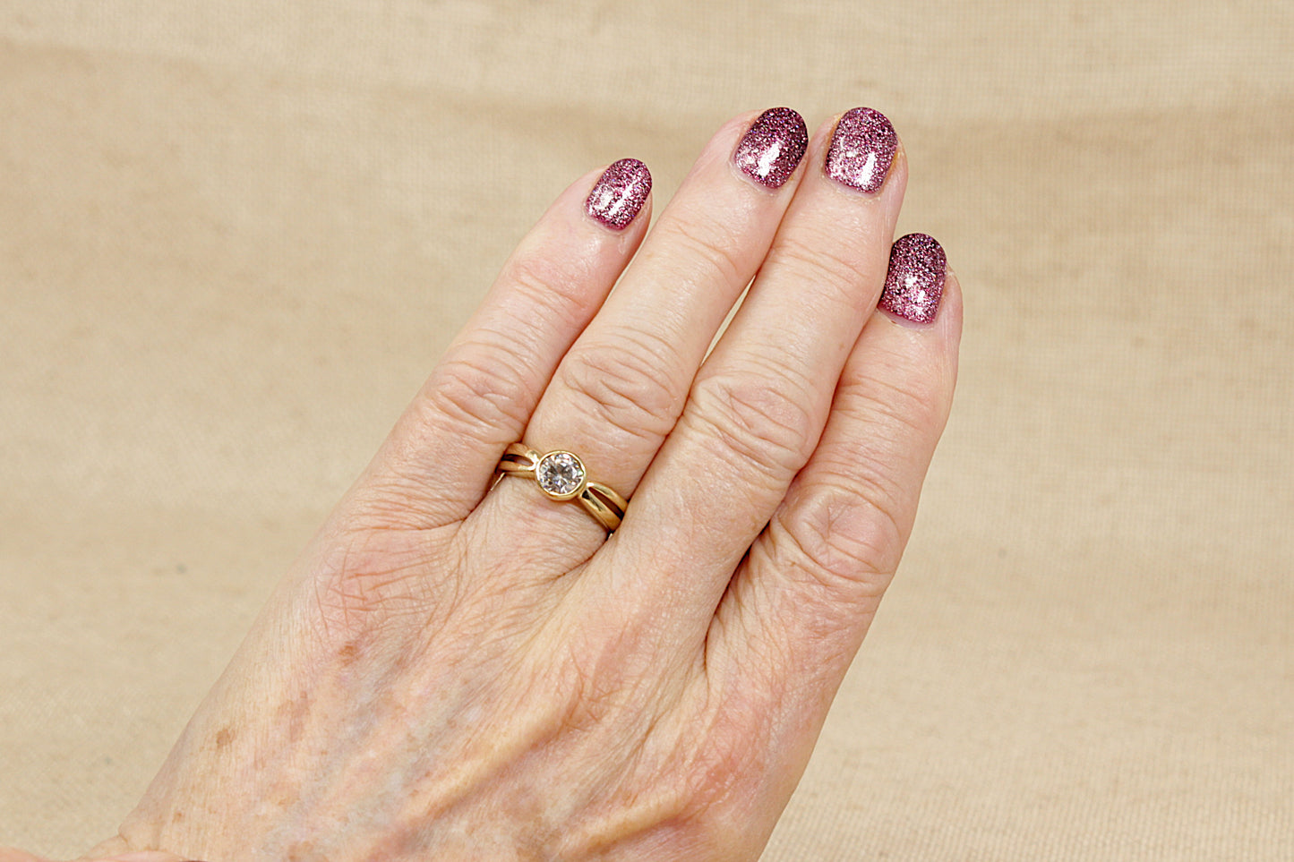 9ct Gold CZ Solitaire Ring