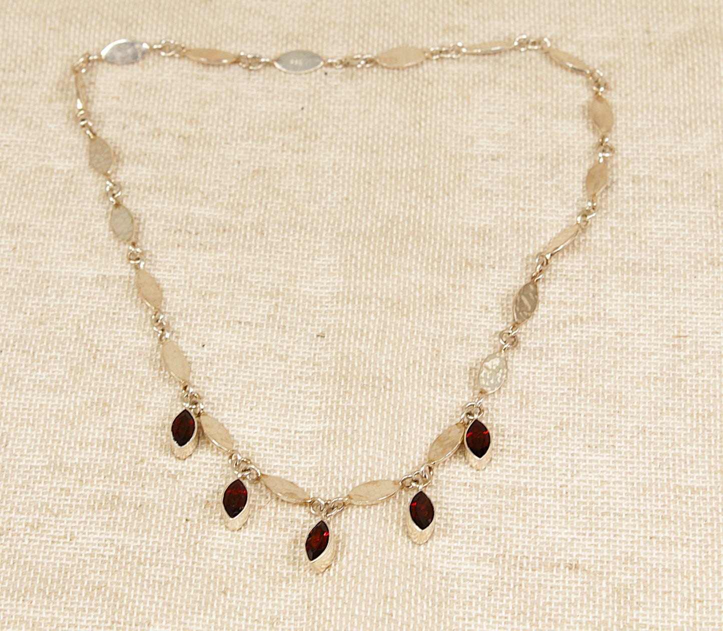 Silver Almandine Garnet ‘Studio’ Necklace