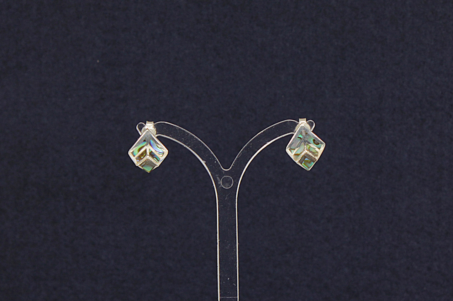 Silver Abelone Leaf Stud Earrings