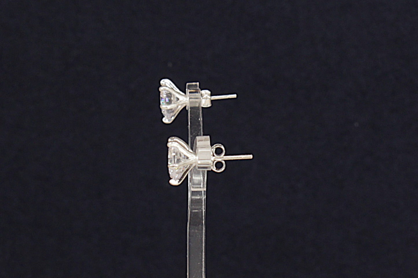 Silver Cubic Zirconia Stud Earrings