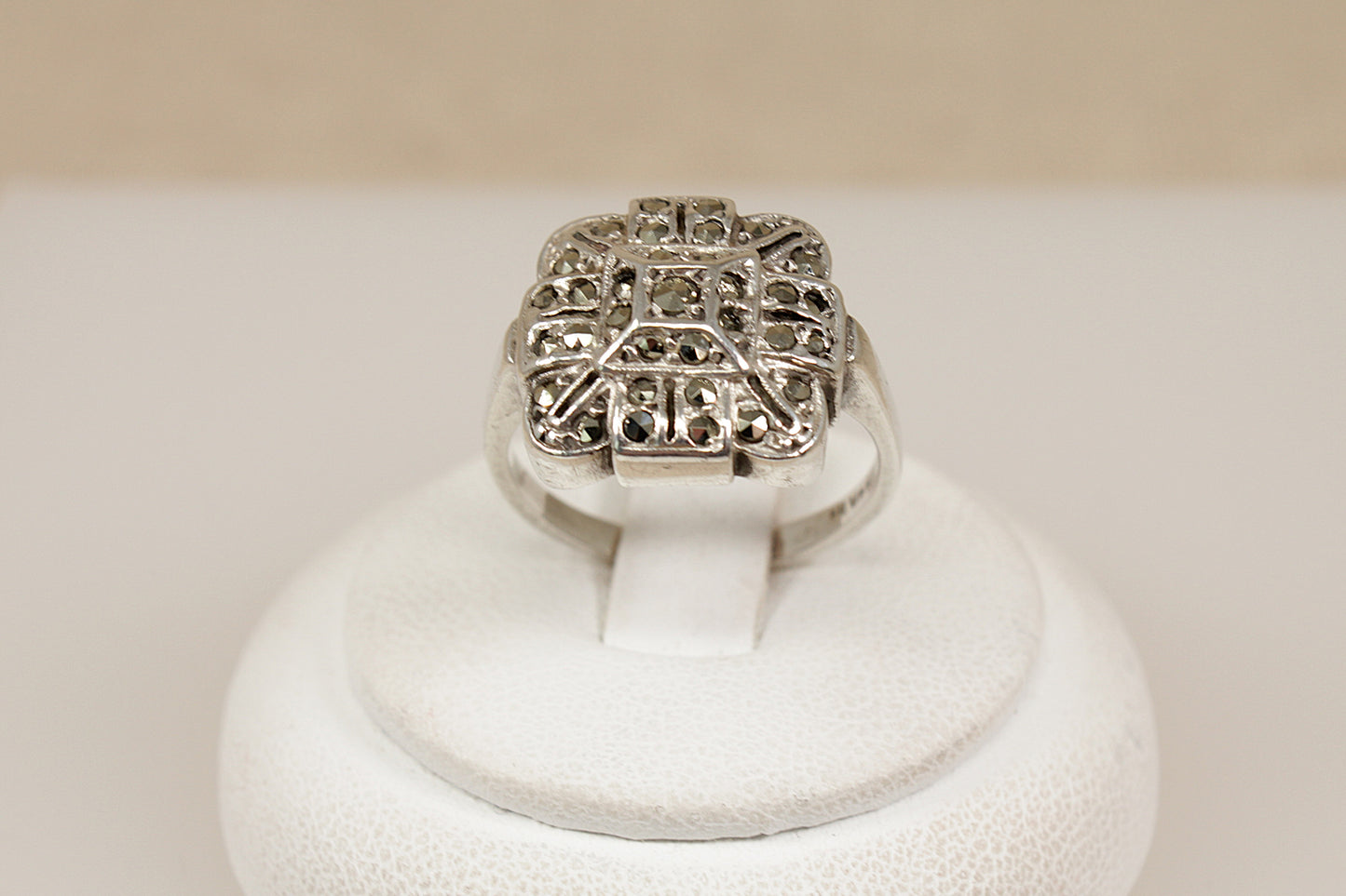 Silver and Marcasite Art Deco Ring