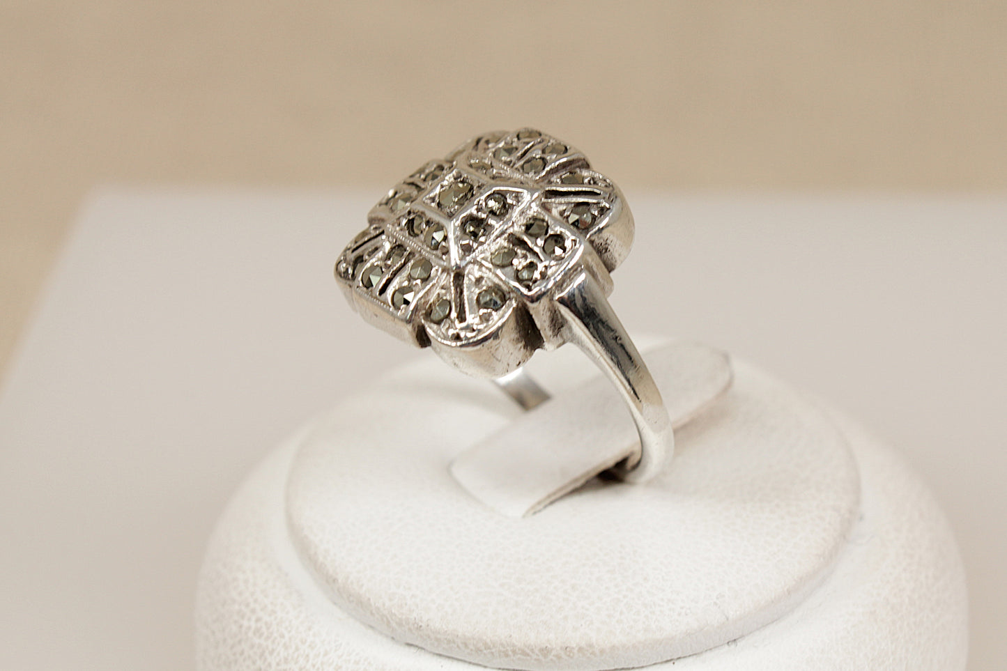 Silver and Marcasite Art Deco Ring
