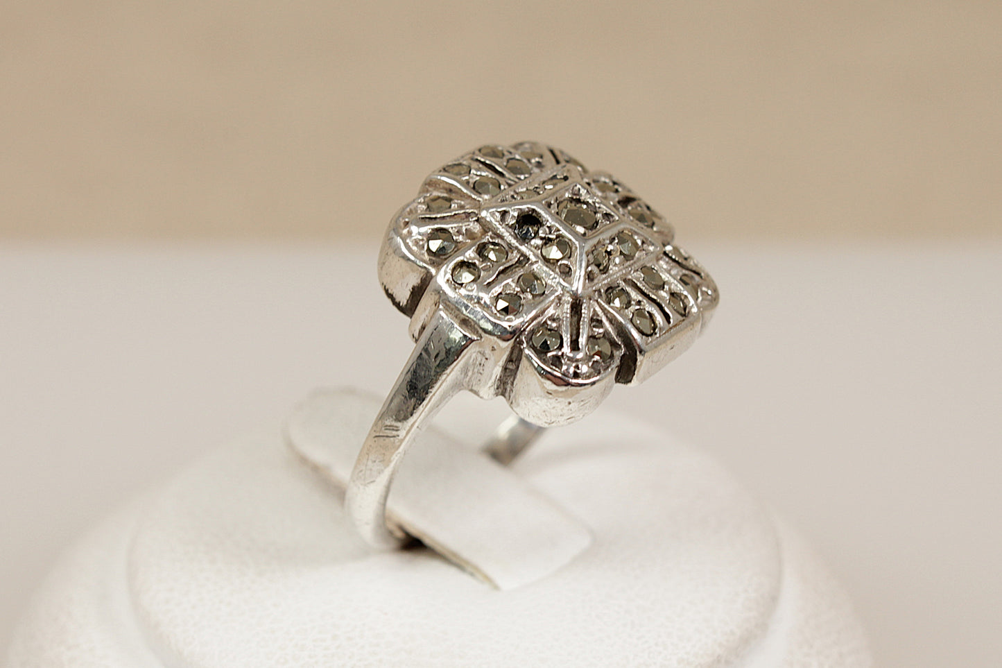 Silver and Marcasite Art Deco Ring