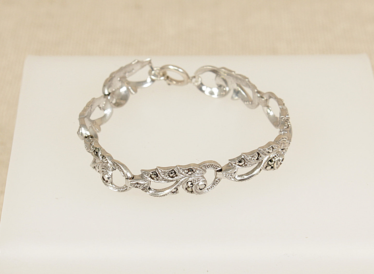 Art Deco Silver Marcasite Bracelet