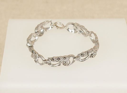 Art Deco Silver Marcasite Bracelet