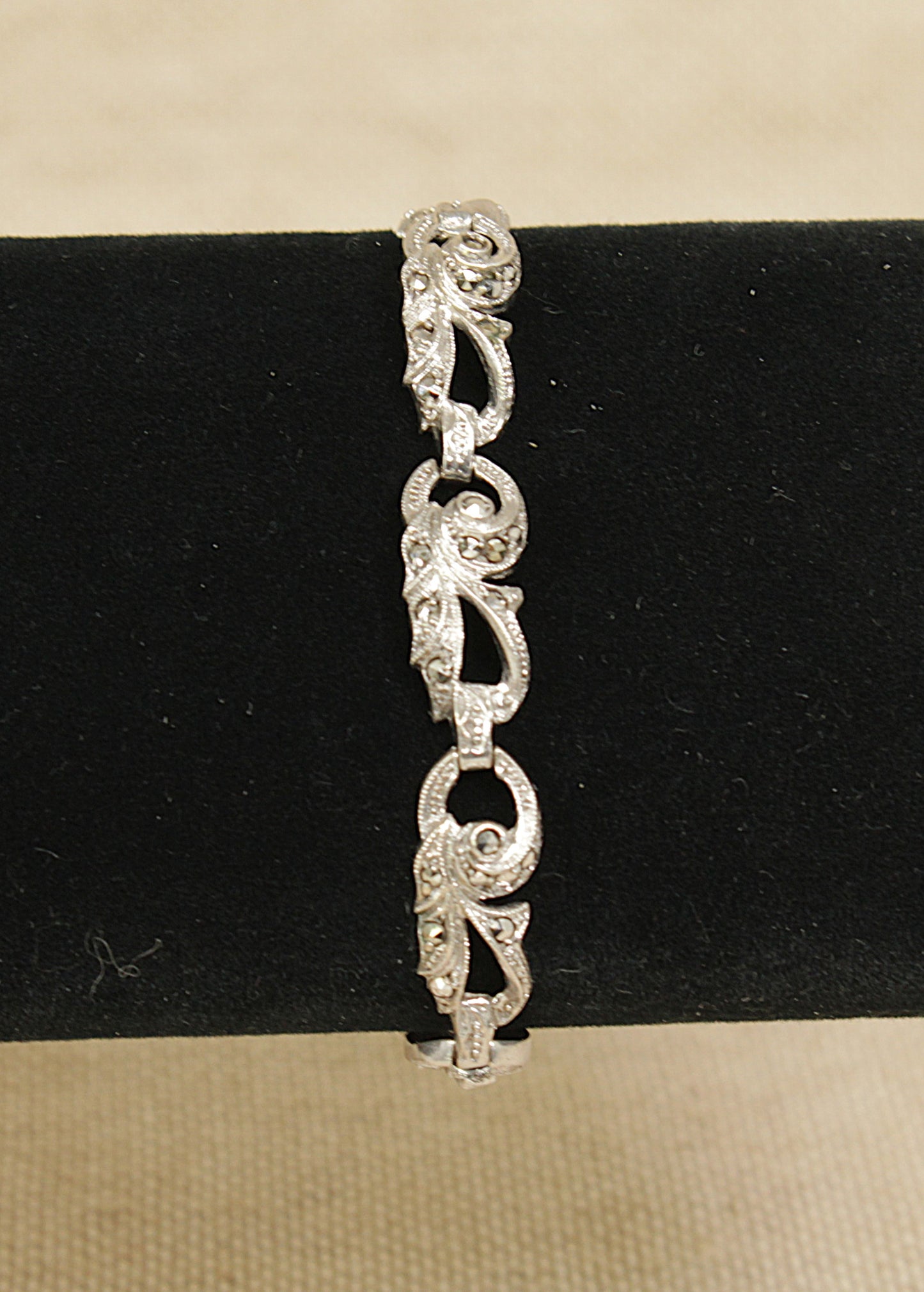 Art Deco Silver Marcasite Bracelet