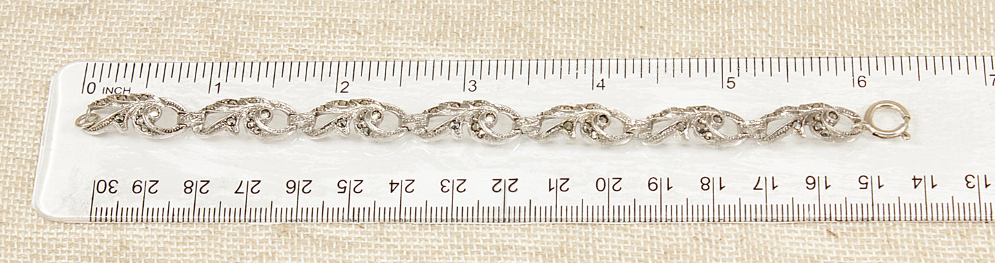 Art Deco Silver Marcasite Bracelet