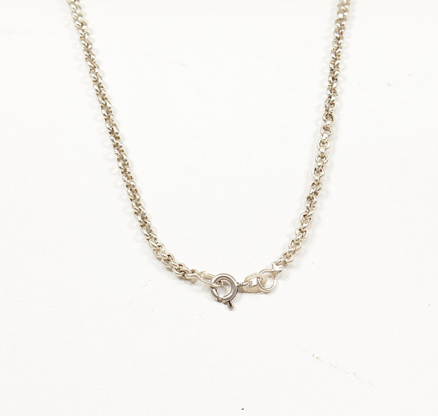 Vintage Silver and Tourmaline Designer Dolphin Pendant and Chain Necklace