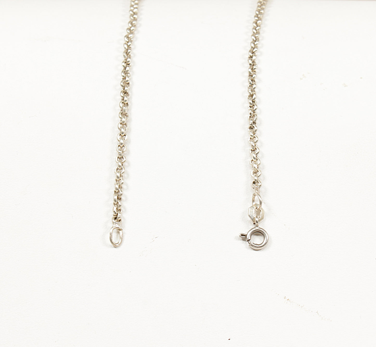 Vintage Silver and Tourmaline Designer Dolphin Pendant and Chain Necklace