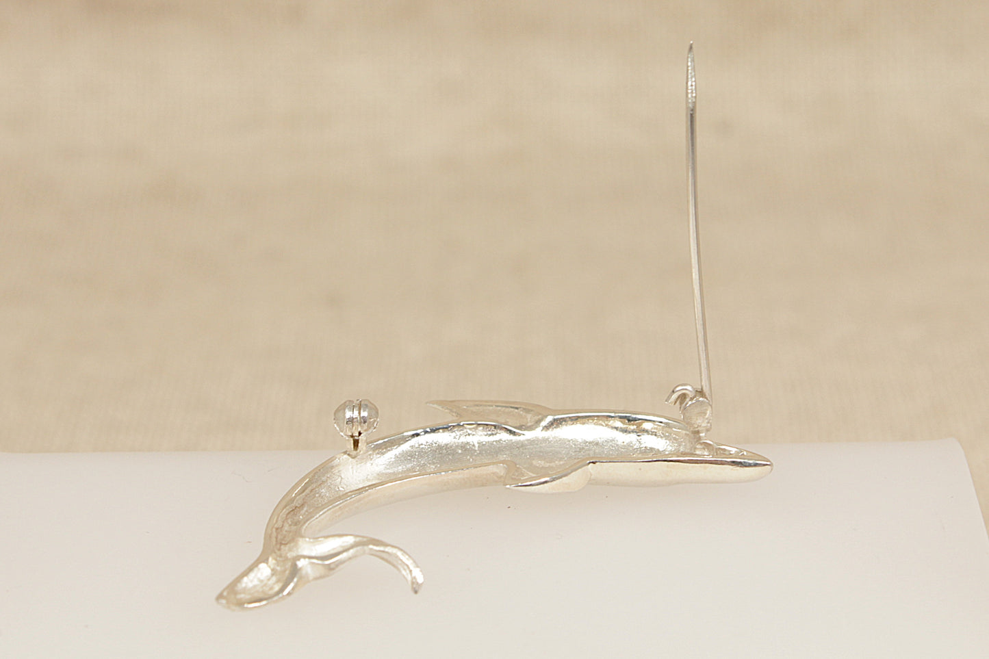Silver Dolphin Brooch