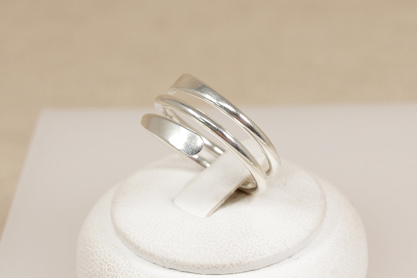 Silver Designer Coil Twist Ring