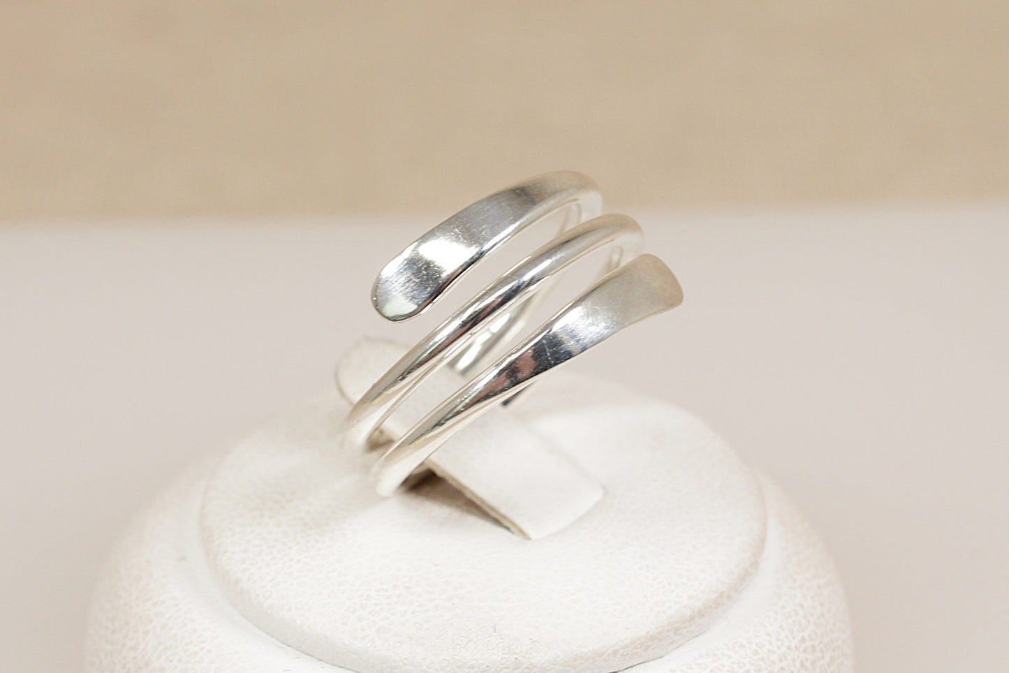 Silver Designer Coil Twist Ring