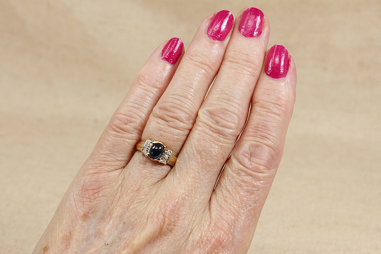 9ct Sapphire and Diamond Ring