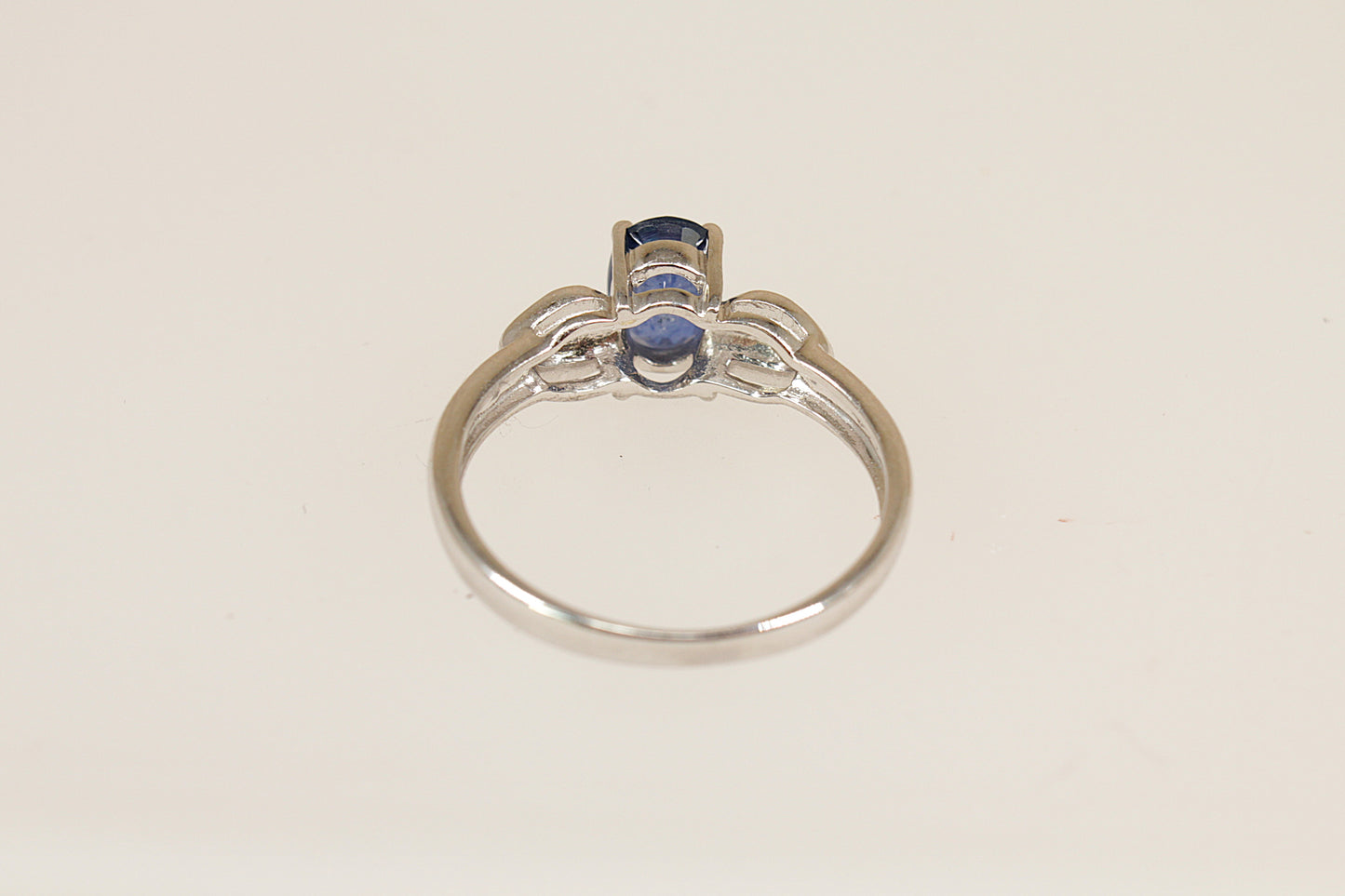 9ct White Gold Sapphire and Diamond Ring