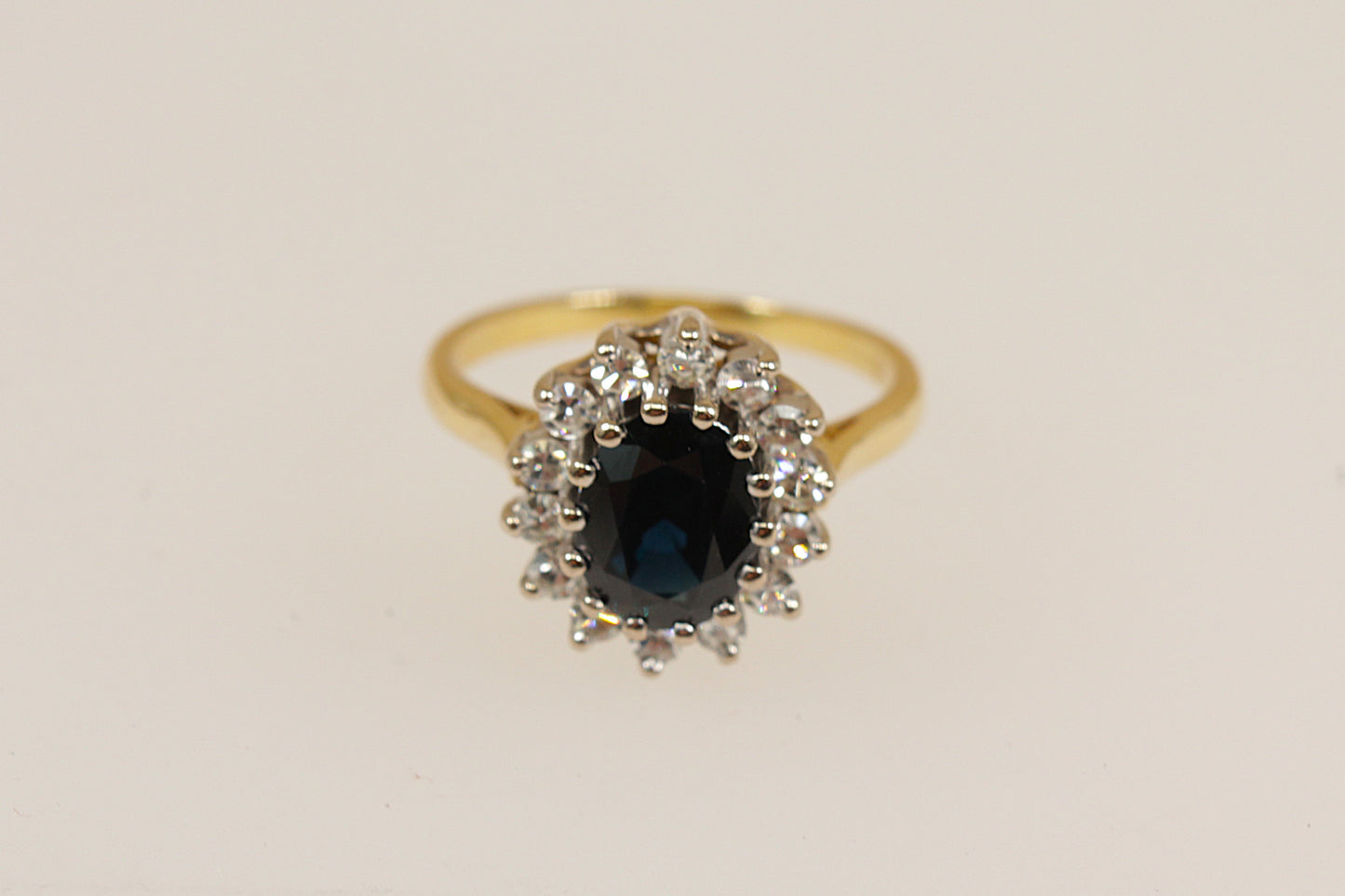 18ct Gold Sapphire and Diamond ‘Diana’ Ring