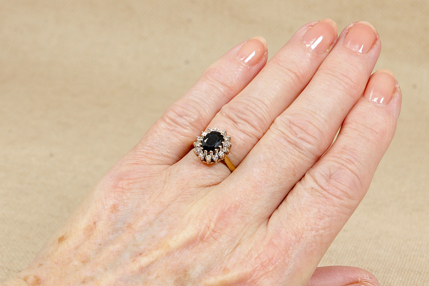 18ct Gold Sapphire and Diamond ‘Diana’ Ring