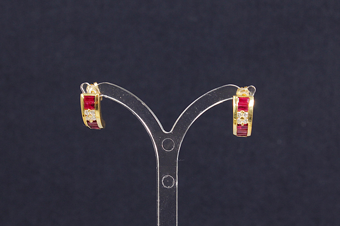 18ct Ruby and Diamond Earrings