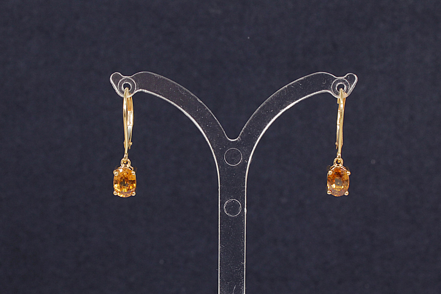 10ct Gold Honey Citrine Drop Earrings