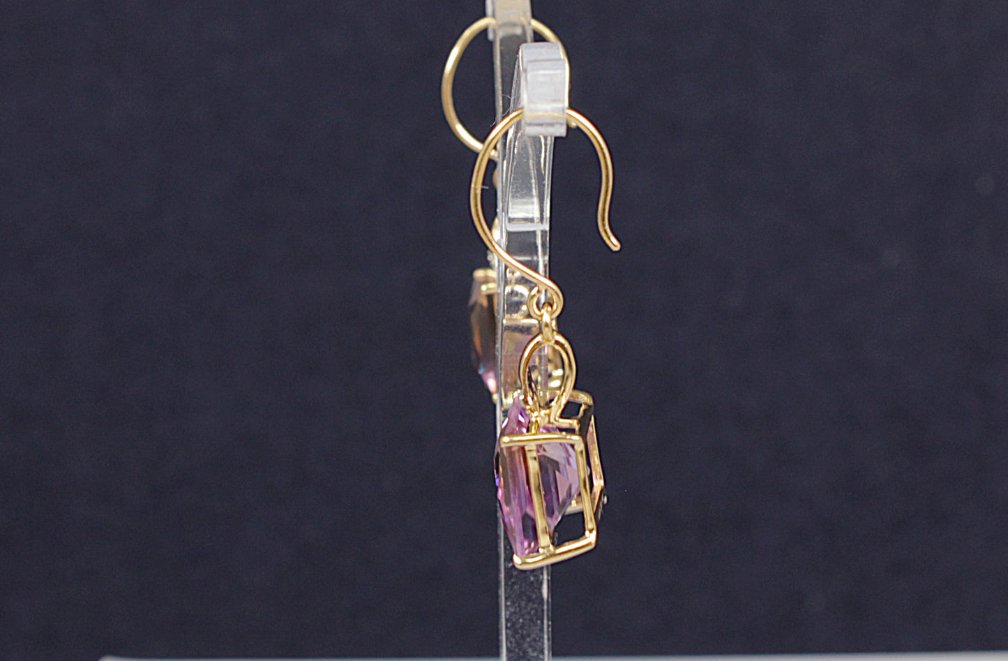 10ct Gold Amethyst Drop Earrings