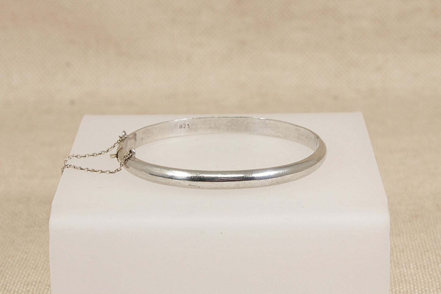 Silver Hinged Bangle Bracelet