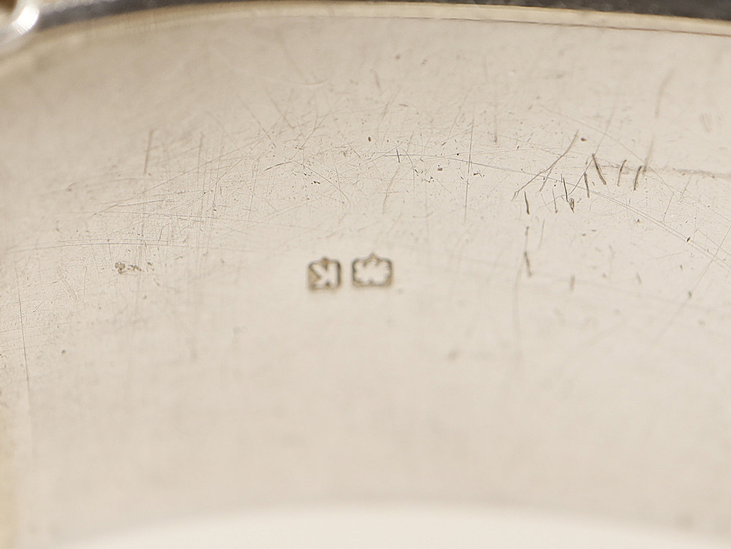 Vintage Silver Hinged Cuff Bangle Bracelet