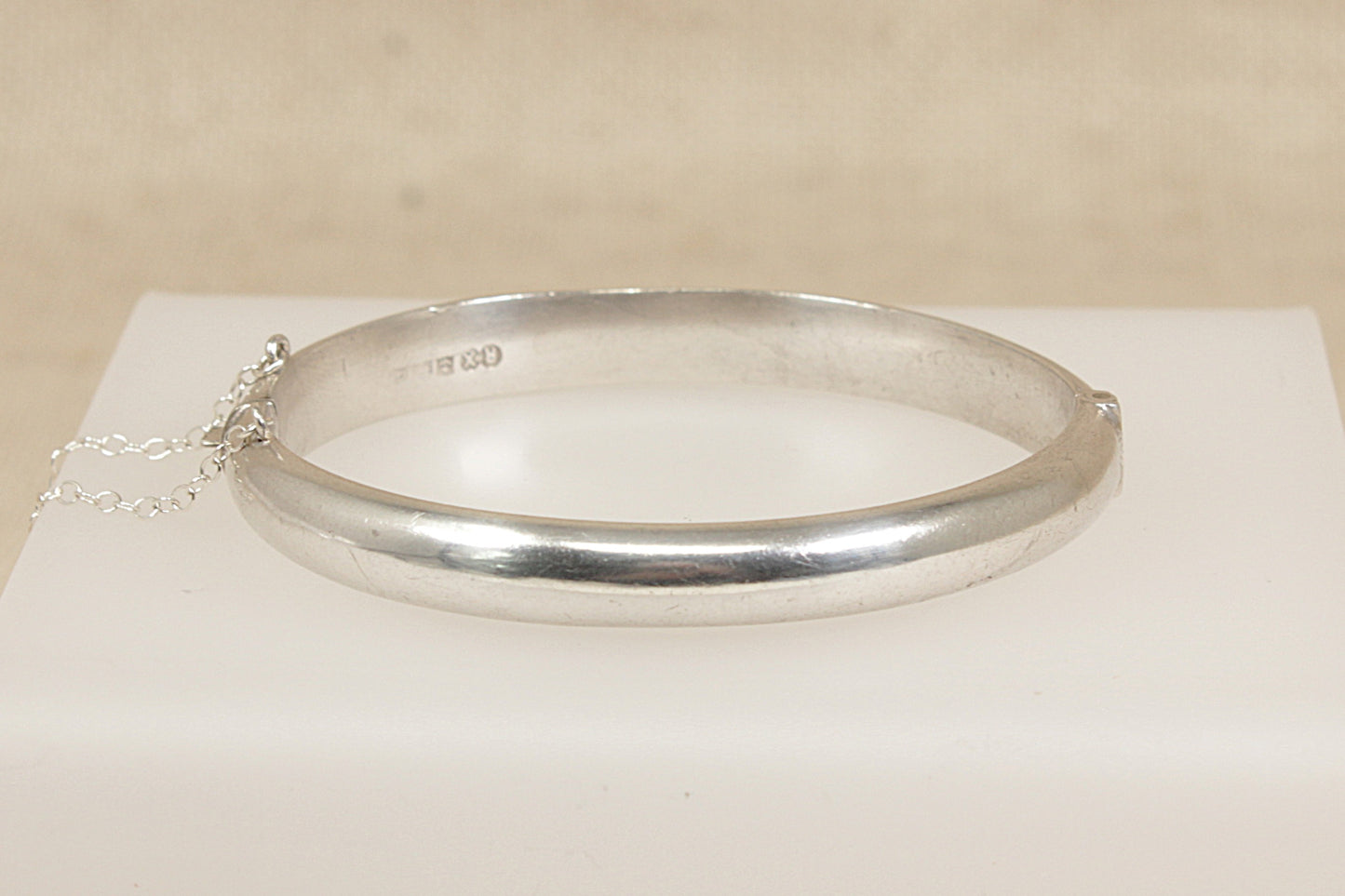 Vintage Silver Hinged Bangle Bracelet