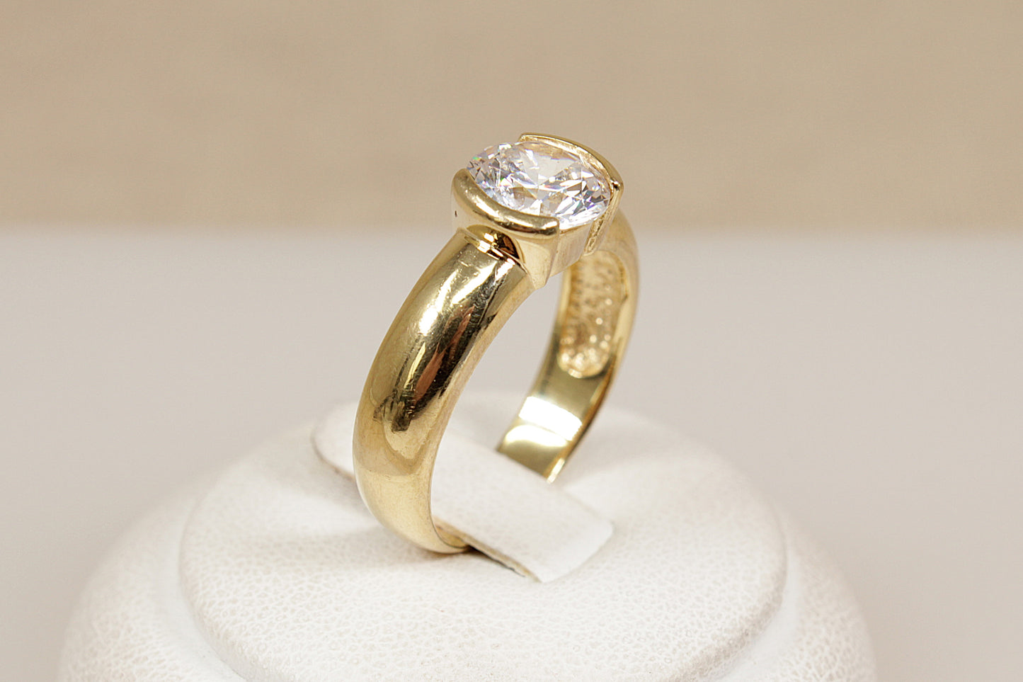 Silver Solitaire Cubic Zirconia Ring